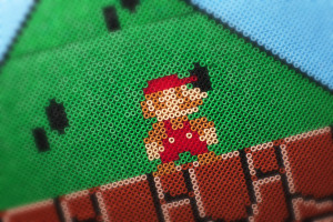 Super Mario gjord av pärlplattor. Foto: Anna Gerdén