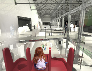 Formgivningsförslag på Tekniska museets science center. Albert France Lanord Architects
